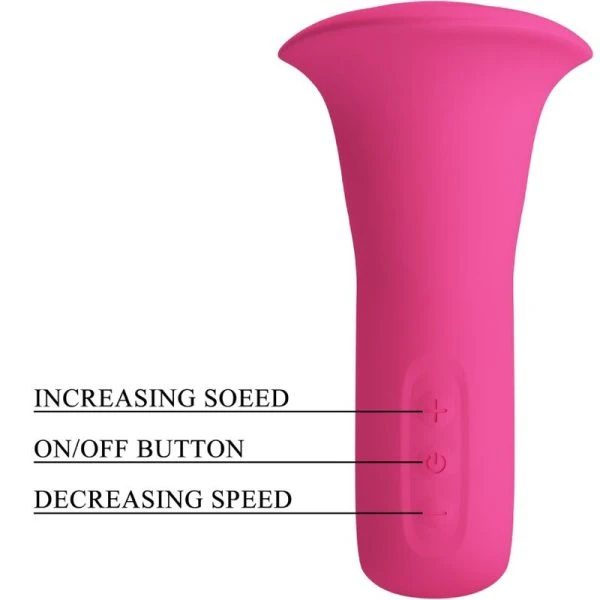 Pretty Love Oralvibrator Clyde met vibrerende tong 12 standen roze