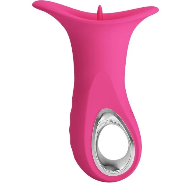 Pretty Love Oralvibrator Clyde met vibrerende tong 12 standen roze