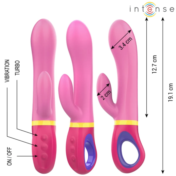 Intense Vibrator Daphne Pink Rabbit mit Klitorisreiz Intense Vibrator Daphne Pink Rabbit mit Klitorisreiz