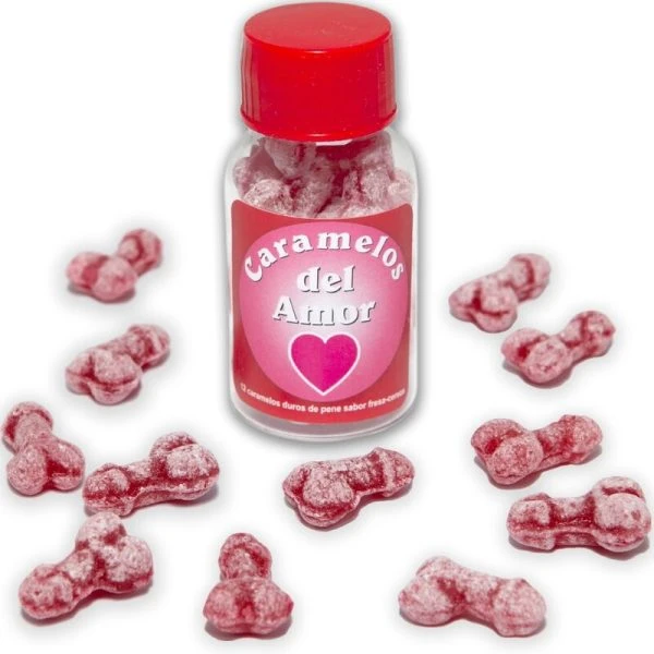 Diablo Picante Penis-Bonbons Aardbei/Kers 12 Stuks