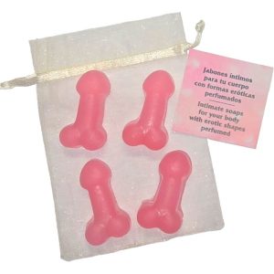Diablo Picante Geparfumeerde Minizeepjes in Penisvorm, Roze Diablo Picante Geparfumeerde Minizeepjes in Penisvorm, Roze - Afbeelding 1