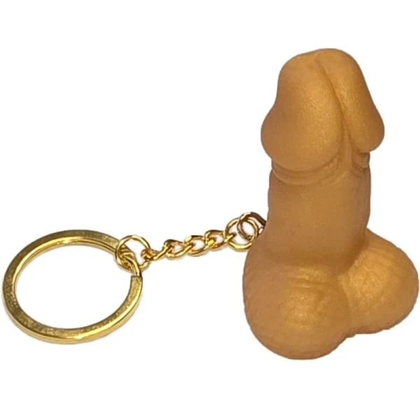 Diablo Picante Gouden Penis-sleutelhanger voor feestjes