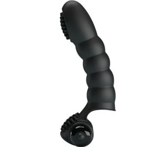 Pretty Love Alexander Fingervibrator met 10 trillingen, siliconen, zwart