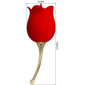 Pretty Love Rose Lover rozenvibrator met 12 trillingsstanden rood Pretty Love Rose Lover rozenvibrator met 12 trillingsstanden rood - Afbeelding 4