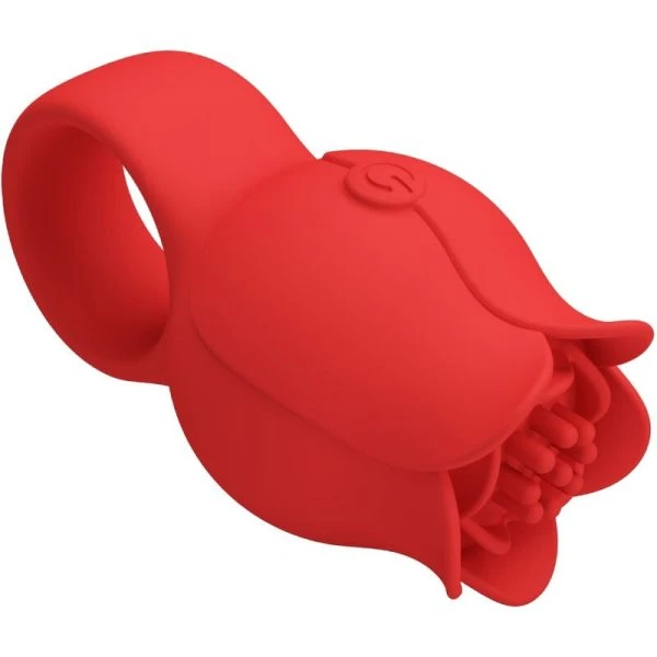 Pretty Love Rose Fingervibrator met 10 trillingen rood