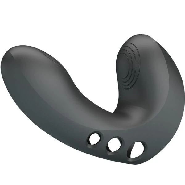 Pretty Love Camelia Fingervibrator met 7 trillingen, siliconen, zwart