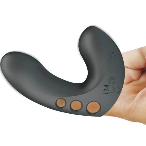 Pretty Love Camelia Fingervibrator met 7 trillingen, siliconen, zwart
