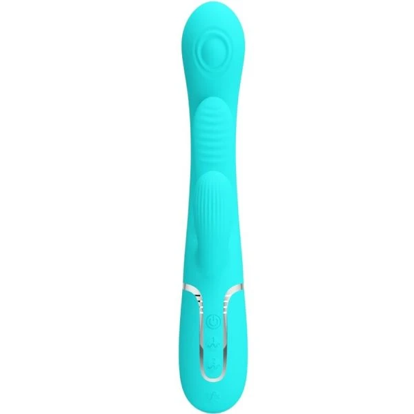 Pretty Love Rabbit Vibrator Shania Triple Rabbit met klopfunctie Blauw