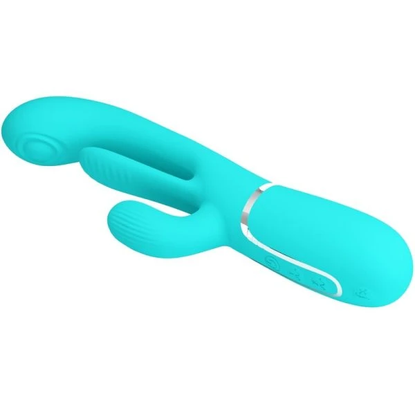 Pretty Love Rabbit Vibrator Shania Triple Rabbit met klopfunctie Blauw