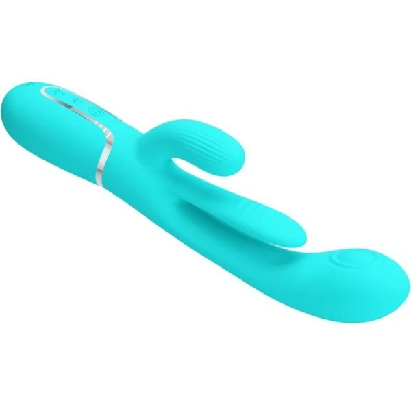 Pretty Love Rabbit Vibrator Shania Triple Rabbit met klopfunctie Blauw