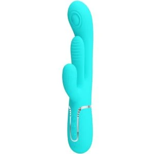 Pretty Love Rabbit Vibrator Shania Triple Rabbit mit Klopffunktion Blau