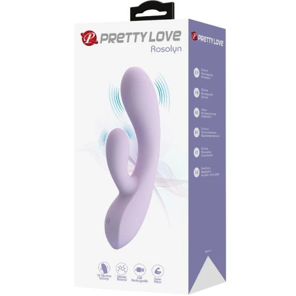 Pretty Love Rosolyn Rabbit Vibrator met 10 vibraties, paars