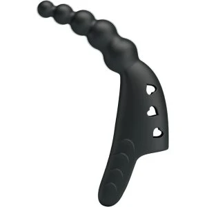 Pretty Love Jordin Fingervibrator met 10 trillingen, siliconen, zwart
