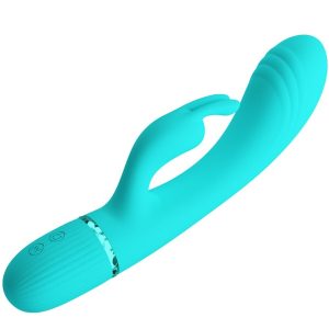 Pretty Love Scocco Vibrator Rabbit Turkoois met 10 vibratiefuncties Pretty Love Scocco Vibrator Rabbit Turkoois met 10 vibratiefuncties - Afbeelding 4