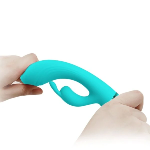 Pretty Love Scocco Vibrator Rabbit Turkoois met 10 vibratiefuncties