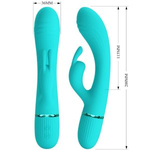 Pretty Love Scocco Vibrator Rabbit Turkoois met 10 vibratiefuncties Pretty Love Scocco Vibrator Rabbit Turkoois met 10 vibratiefuncties - Afbeelding 7