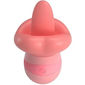 Pretty Love Kylee Opgelegvibrator met Tongstimulatie en 10 Standen Naakt Roze