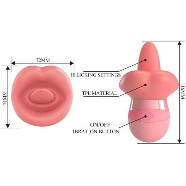 Pretty Love Kylee Opgelegvibrator met Tongstimulatie en 10 Standen Naakt Roze Pretty Love Kylee Opgelegvibrator met Tongstimulatie en 10 Standen Naakt Roze