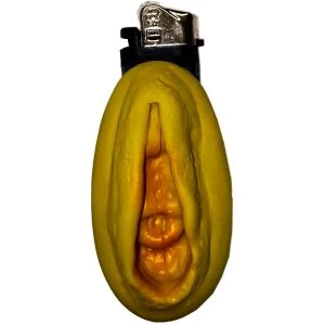 Diablo Picante Feuerzeug in Vagina-Form goldfarben