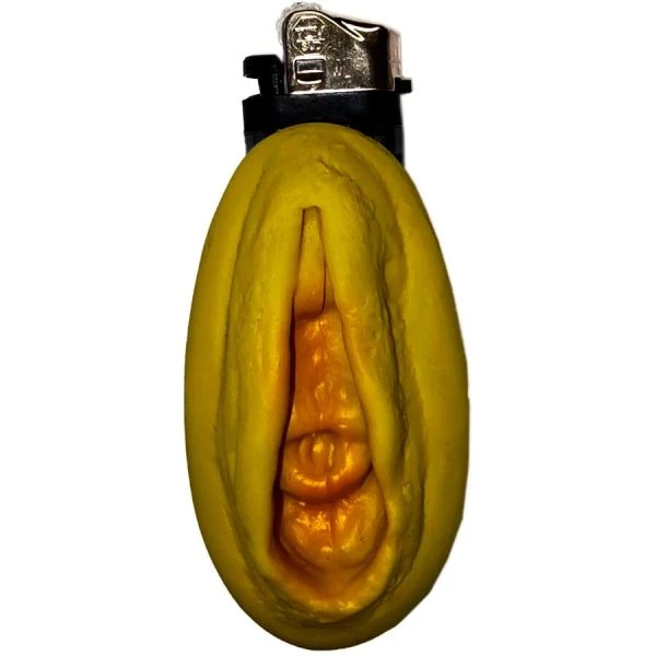 Diablo Picante Feuerzeug in Vagina-Form goldfarben