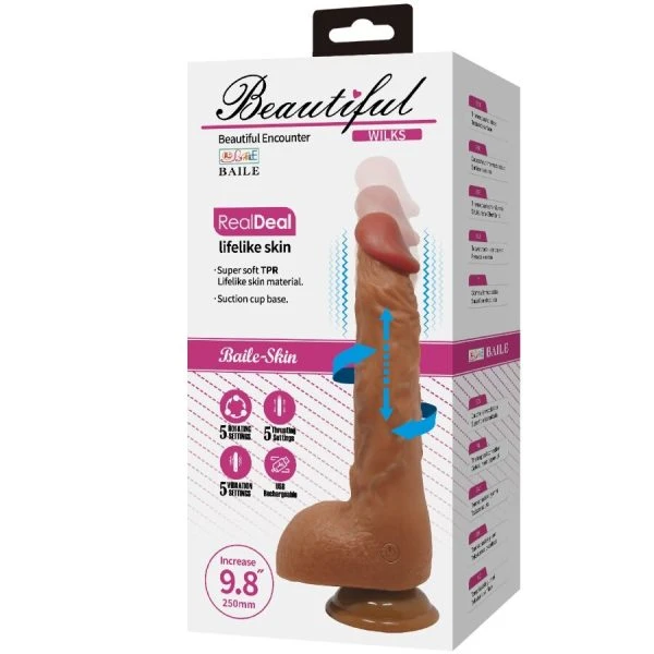 Baile Realistische Vibrator met Rotatie- en Stootfunctie