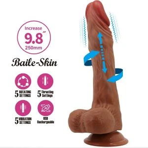 Baile Calisto Realistische Dildo met Vibratie, Rotatie en Stootfunctie