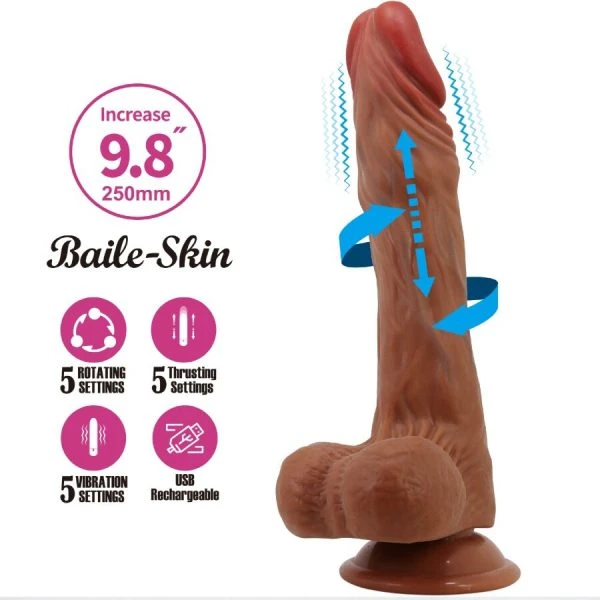 Baile Calisto Realistische Dildo met Vibratie, Rotatie en Stootfunctie