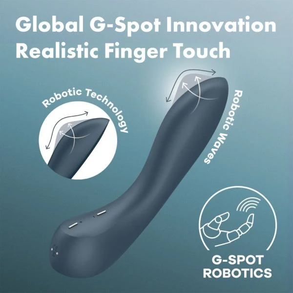 Satisfyer G-Spot Wave 4 Vibrator met robottechnologie, donkergrijs Satisfyer G-Spot Wave 4 Vibrator met robottechnologie, donkergrijs