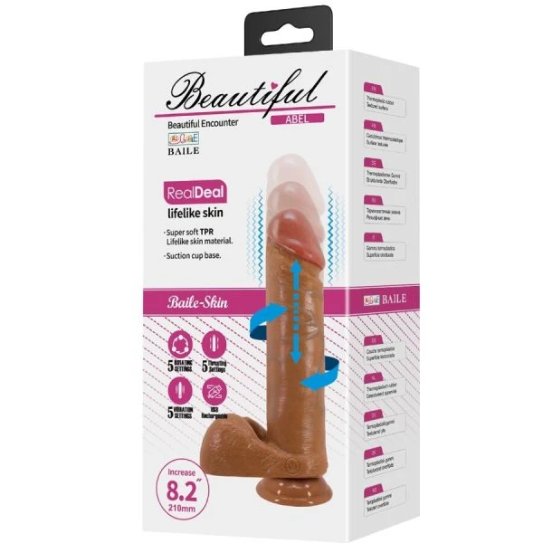 Baile Realistische Vibrator-Dildo met Zuignap, Mulat