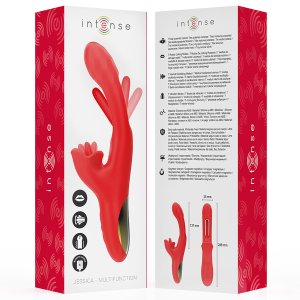 Intense Jessica multifunctionele vibrator met clitorisstimulator, rood Intense Jessica multifunctionele vibrator met clitorisstimulator, rood - Afbeelding 8