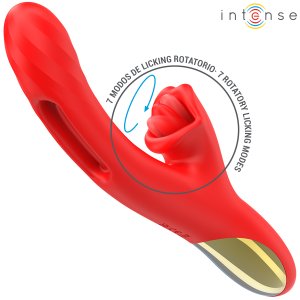 Intense Jessica multifunctionele vibrator met clitorisstimulator, rood Intense Jessica multifunctionele vibrator met clitorisstimulator, rood - Afbeelding 4