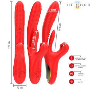 Intense Karol Multifunctionele Vibrator met Stoot- en Zuigfunctie rood Intense Karol Multifunctionele Vibrator met Stoot- en Zuigfunctie rood - Afbeelding 4
