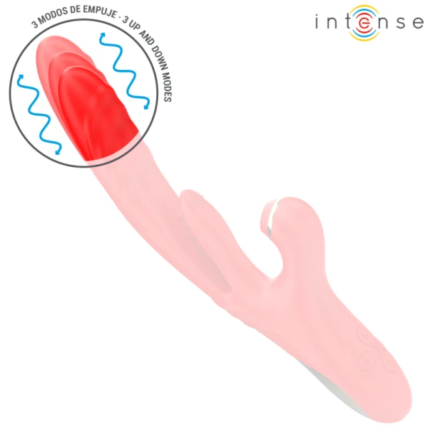 Intense Karol Multifunctionele Vibrator met Stoot- en Zuigfunctie rood Intense Karol Multifunctionele Vibrator met Stoot- en Zuigfunctie rood