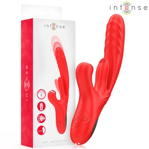 Intense Karol Multifunktionsvibrator mit Stoß- und Saugfunktion rot