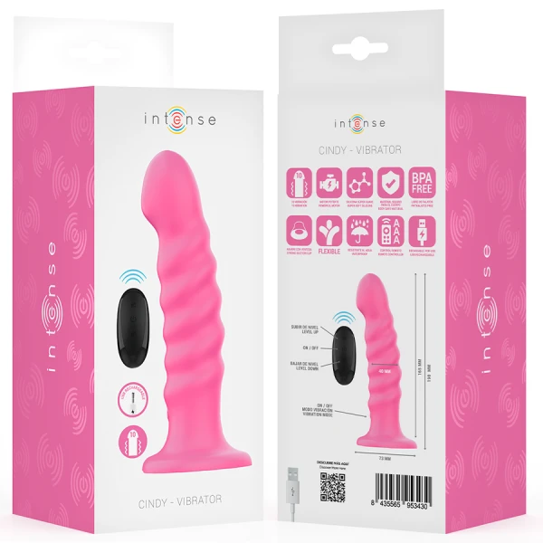 Intense Cindy Vibrator met spiraalontwerp, 10 trillingen, Roze