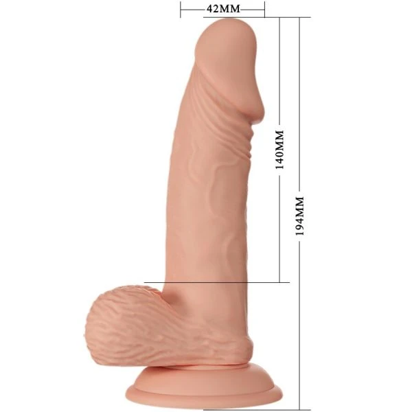 Baile Dildo Mooie Ontmoeting Zebulon met zuignap, 19,4 cm