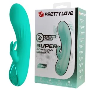 Pretty Love DJ Stick G-Spot Vibrator met clitorisstimulator, turkoois