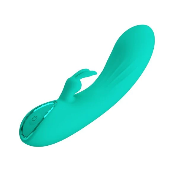 Pretty Love DJ Stick G-Spot Vibrator met clitorisstimulator, turkoois