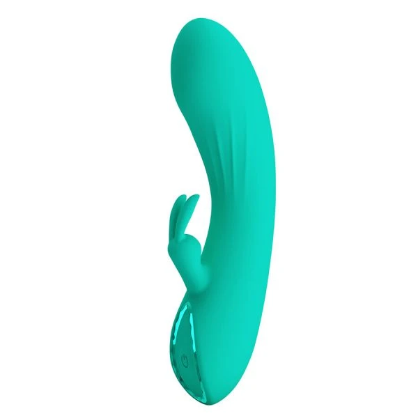 Pretty Love DJ Stick G-Spot Vibrator met clitorisstimulator, turkoois
