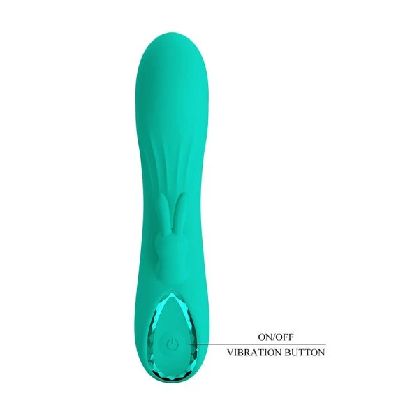 Pretty Love DJ Stick G-Spot Vibrator met clitorisstimulator, turkoois