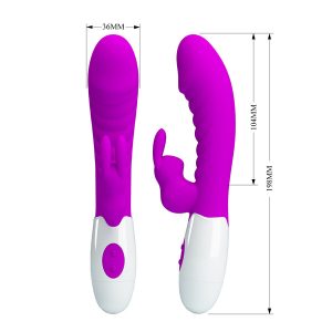 Pretty Love Naughty Bunny Lila Vibrator met clitorisstimulator Pretty Love Naughty Bunny Lila Vibrator met clitorisstimulator - Afbeelding 10