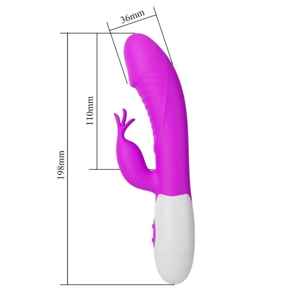 Pretty Love Rasmussen G-Punt-vibrator met clitorisstimulator, paars