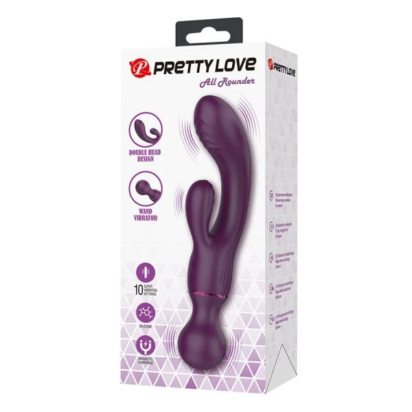 Pretty Love Allrounder G-Punkt-Vibrator mit Klitorisreizer, lila