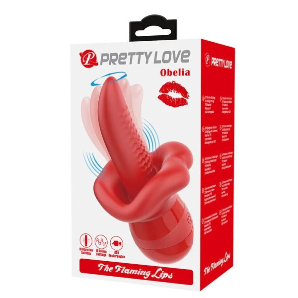 Pretty Love Masturbator Tongvibrator met Orbitale Beweging Pretty Love Masturbator Tongvibrator met Orbitale Beweging