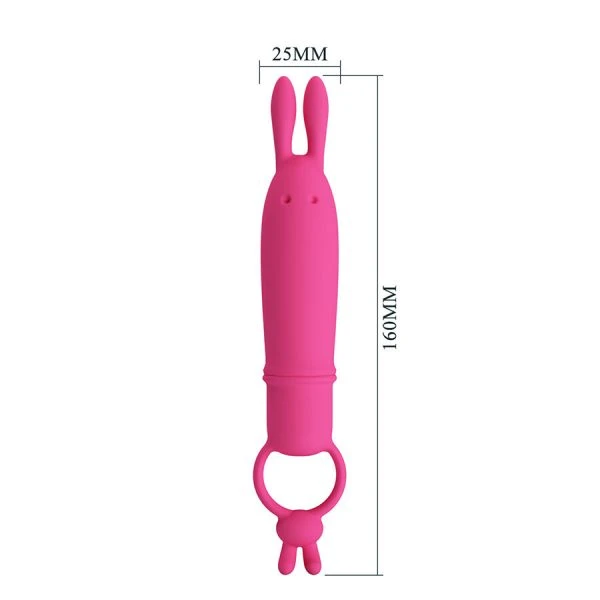 Pretty Love Delia Rabbit Vibrator met weerstandsring en 10 standen
