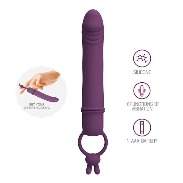 Pretty Love Cora Vibrator mit Ringhalter aus Silikon