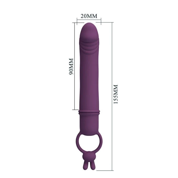 Pretty Love Cora Vibrator mit Ringhalter aus Silikon