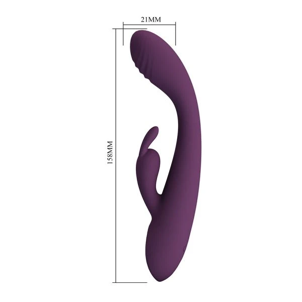 Pretty Love Emma Rabbit Vibrator met clitorisstimulator Paars Pretty Love Emma Rabbit Vibrator met clitorisstimulator Paars