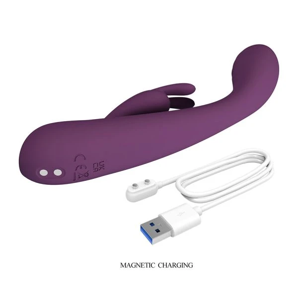 Pretty Love Emma Rabbit Vibrator met clitorisstimulator Paars Pretty Love Emma Rabbit Vibrator met clitorisstimulator Paars