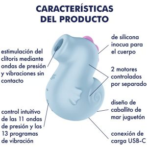 Satisfyer Sea Pony opgelegde vibrator met Air-Pulse en vibratie Satisfyer Sea Pony opgelegde vibrator met Air-Pulse en vibratie - Afbeelding 4